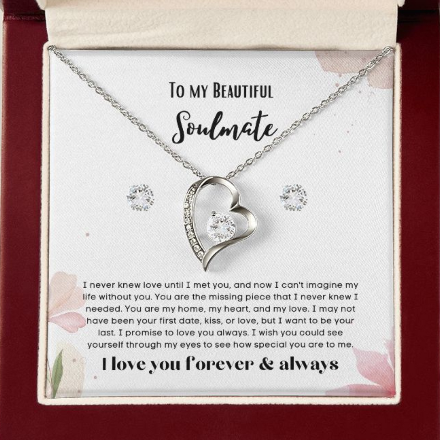 To my soulmate gift for birthday or anniversary and Valentinesday