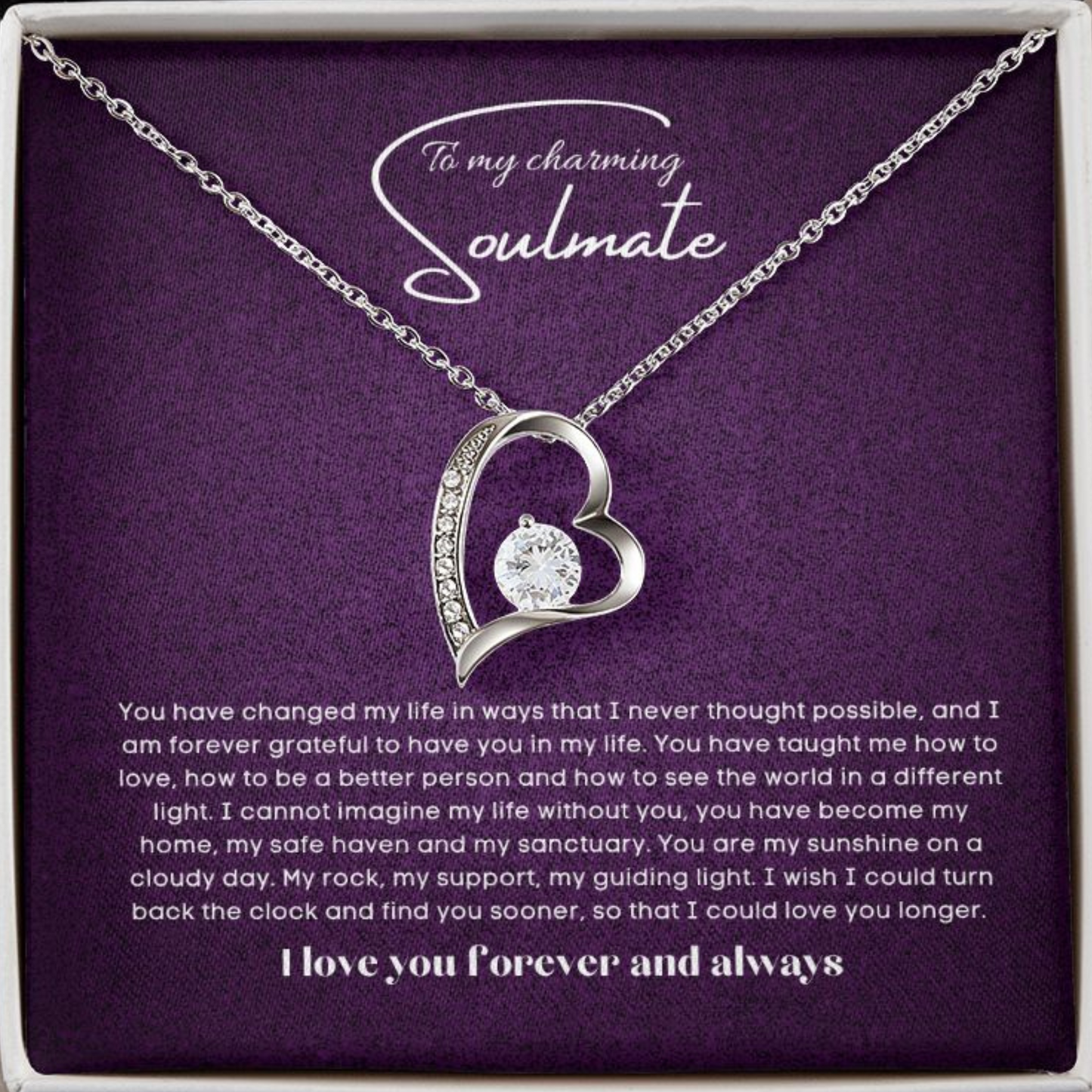 To my soulmate gift for birthday or anniversary and Valentinesday