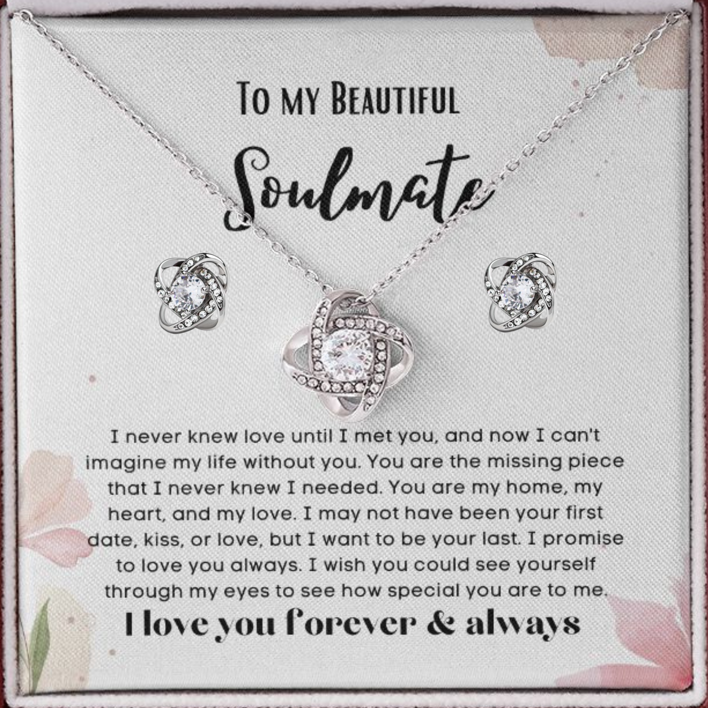 To my soulmate gift for birthday or anniversary and Valentinesday