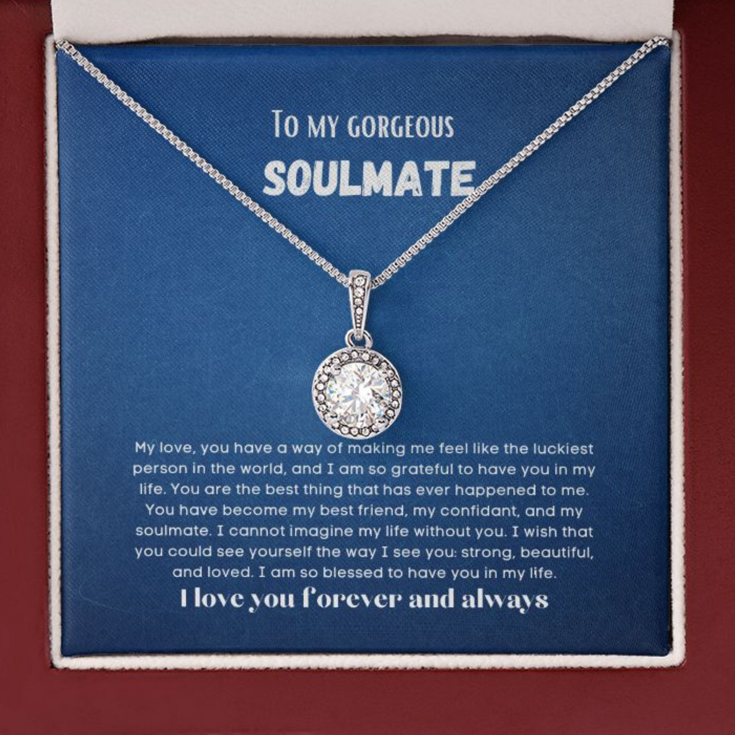 To my soulmate gift for birthday or anniversary and Valentinesday