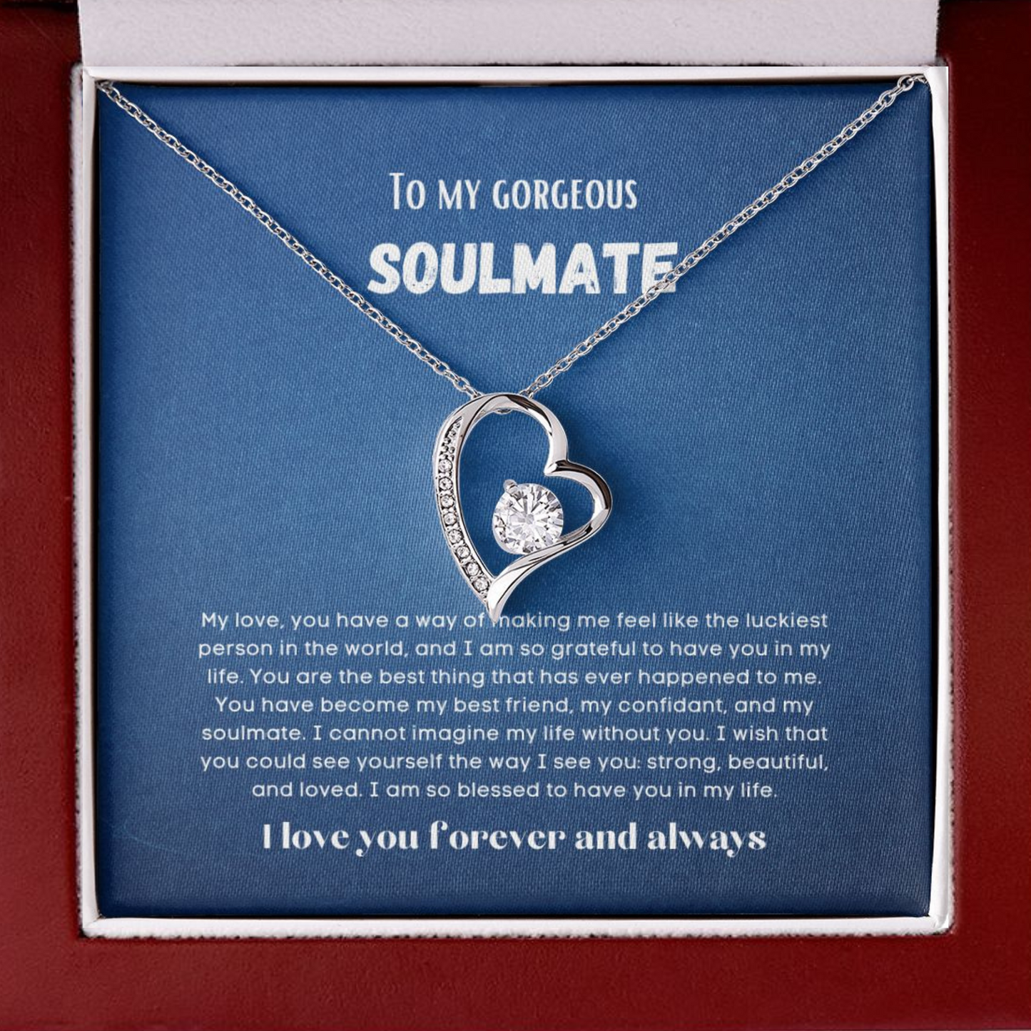 To my soulmate gift for birthday or anniversary and Valentinesday