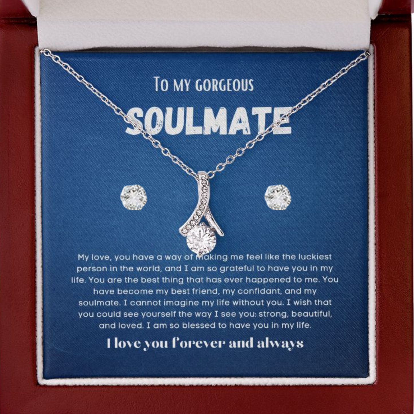 To my soulmate gift for birthday or anniversary and Valentinesday