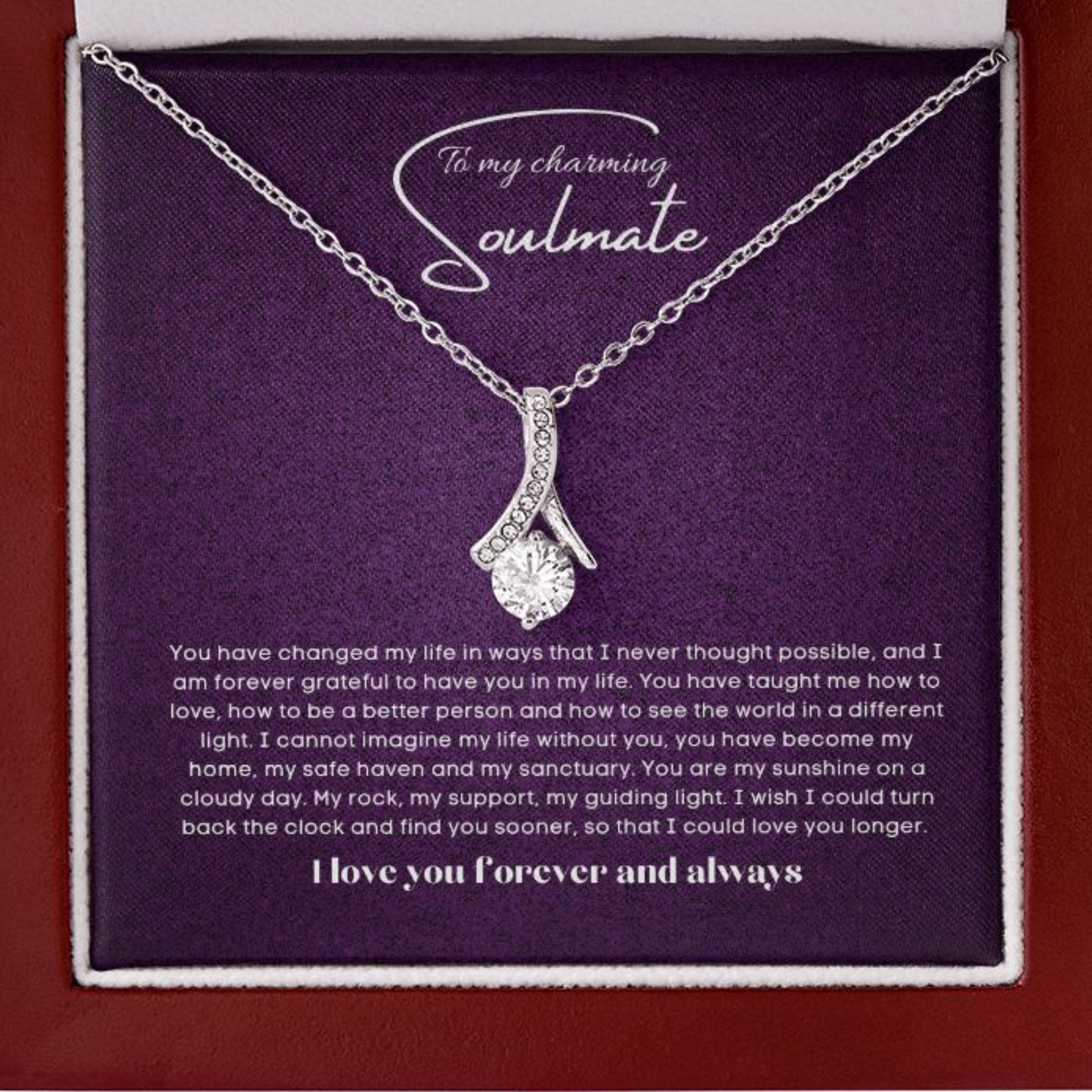 To my soulmate gift for birthday or anniversary and Valentinesday