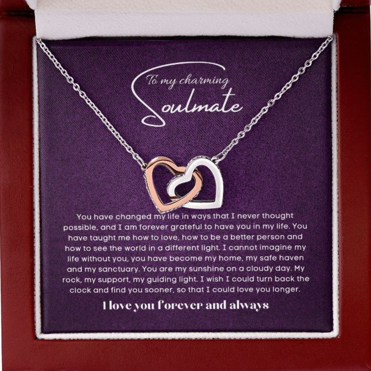 To my soulmate gift for birthday or anniversary and Valentinesday