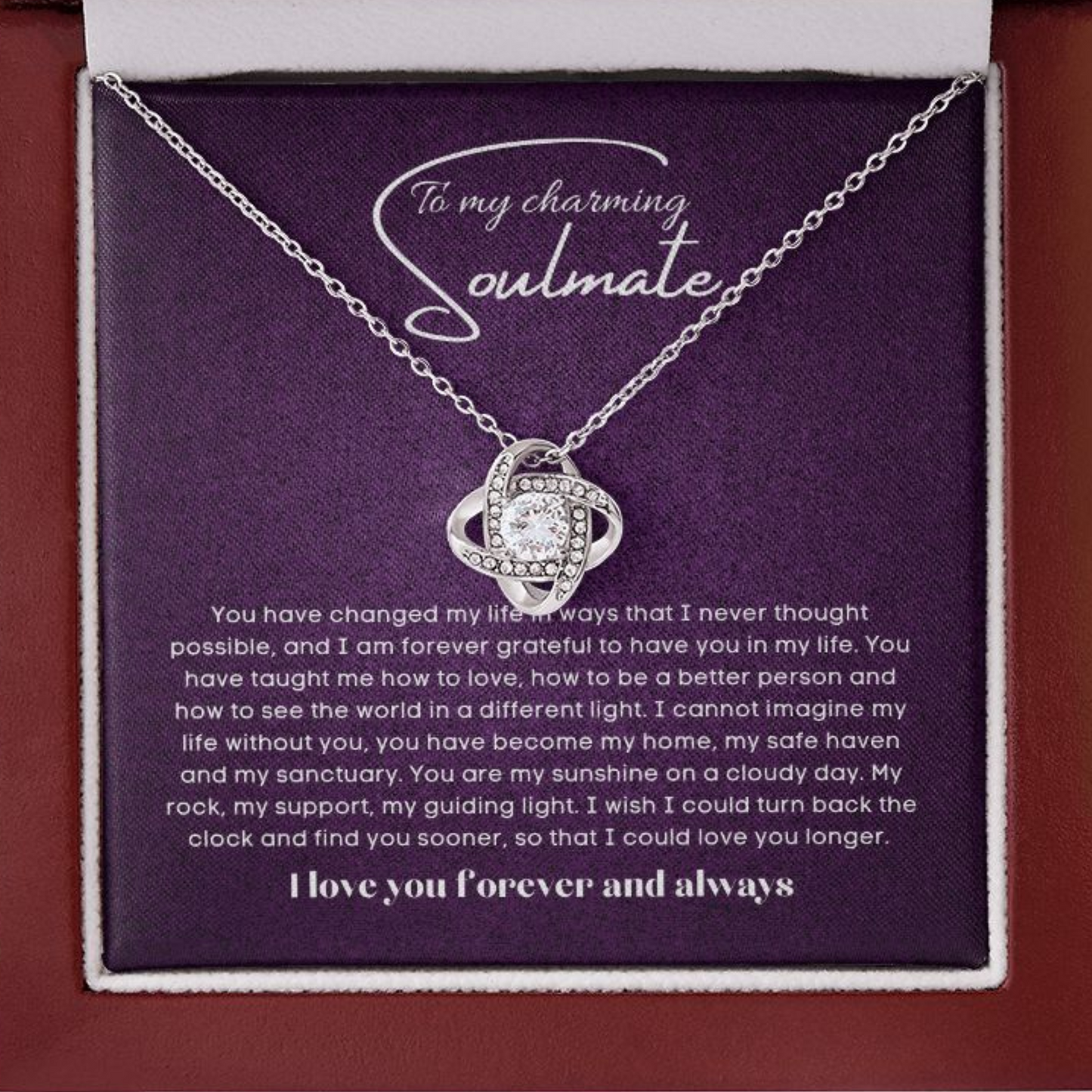 To my soulmate gift for birthday or anniversary and Valentinesday