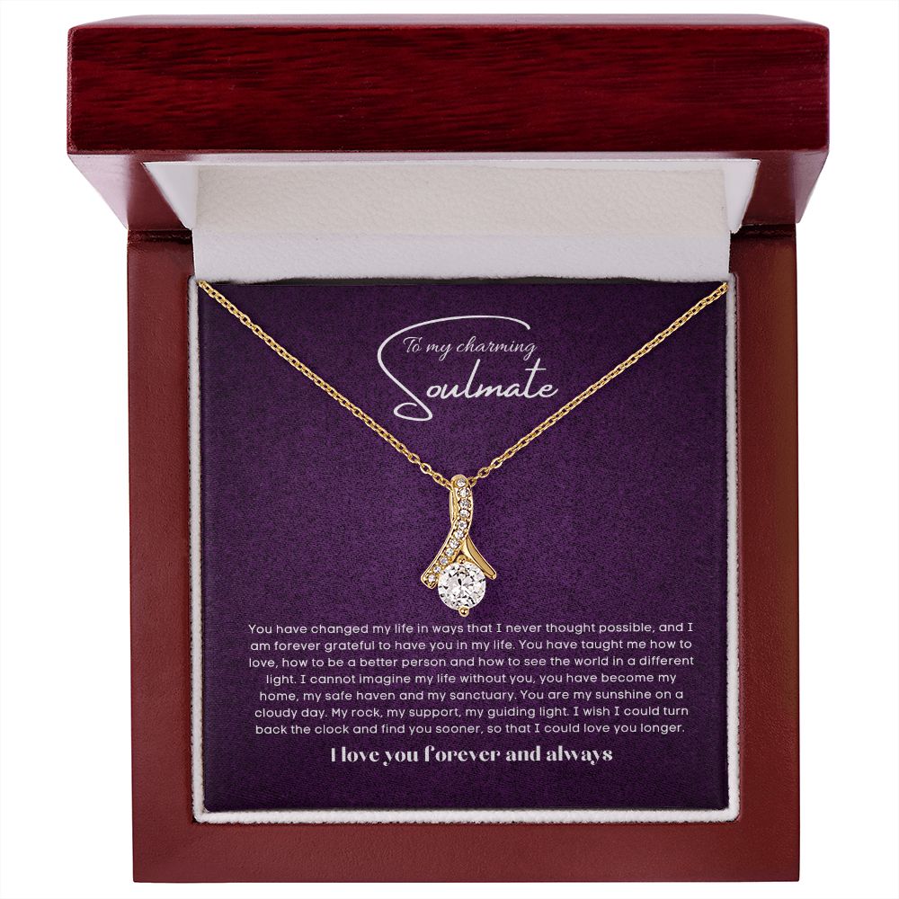 To my soulmate alluring beauty necklace gift for birthdays and special occasion