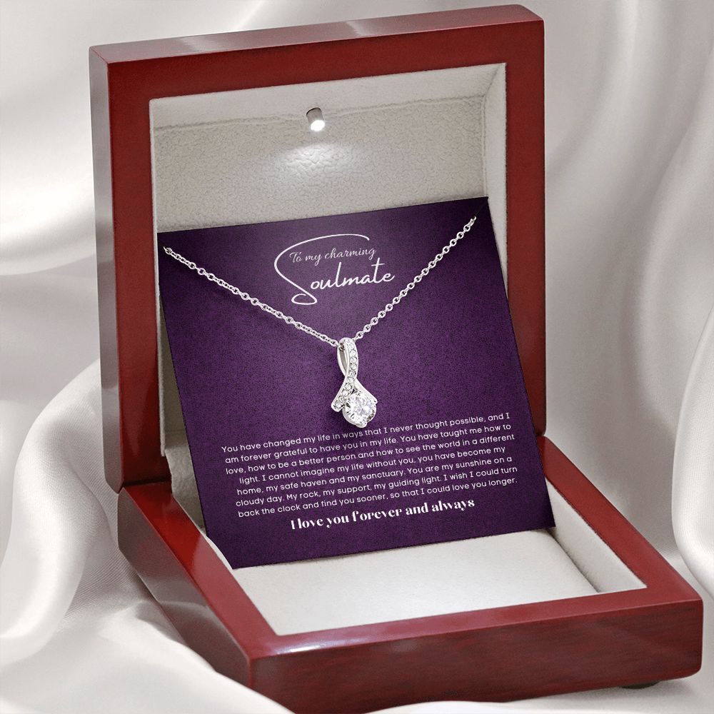 To my soulmate alluring beauty necklace gift for birthdays and special occasion