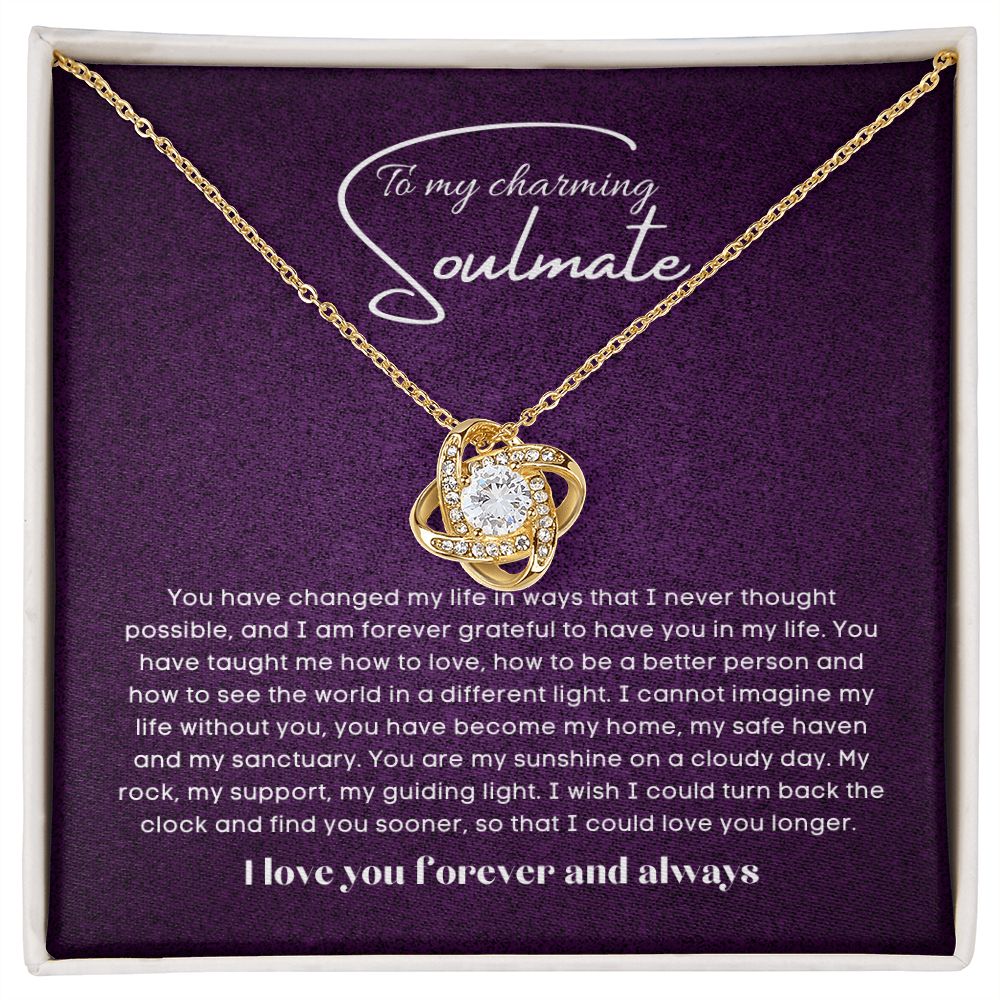 To my soulmate necklace gift for anniversary or Valentine's ay