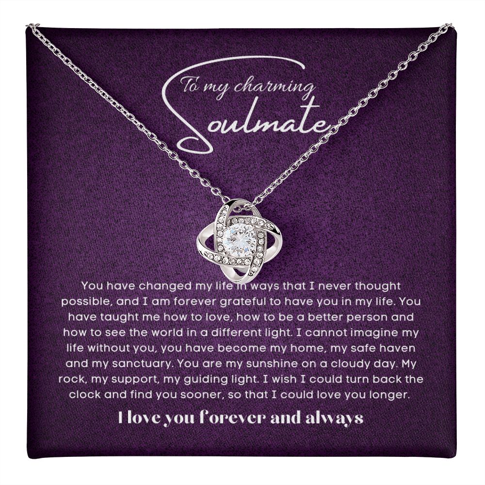 To my soulmate necklace gift for anniversary or Valentine's ay