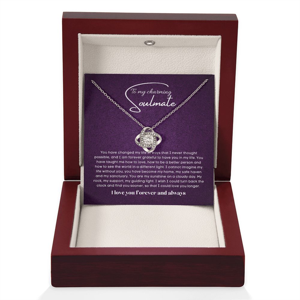 To my soulmate necklace gift for anniversary or Valentine's ay